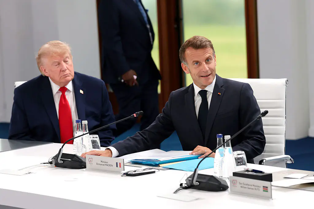 Trump and Macron. Credit: Anna Moneymaker / Getty