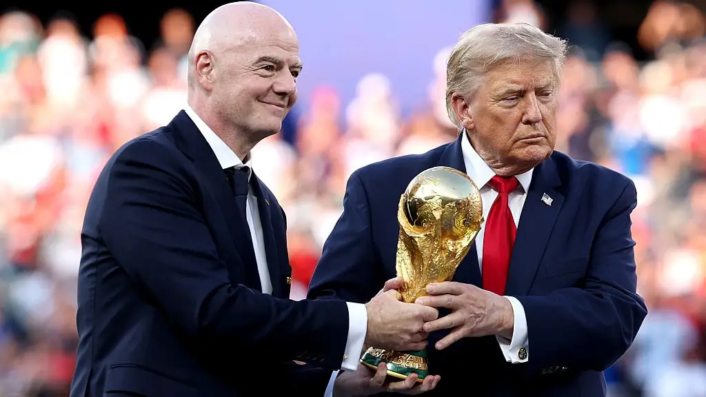 President Donald Trump and FIFA President Gianni Infantino h