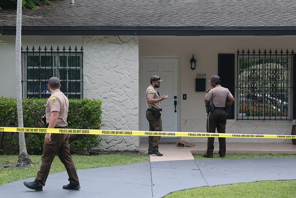Police have cordoned off Perez Hilton's home. Credit: Joe Raedle/Getty Images