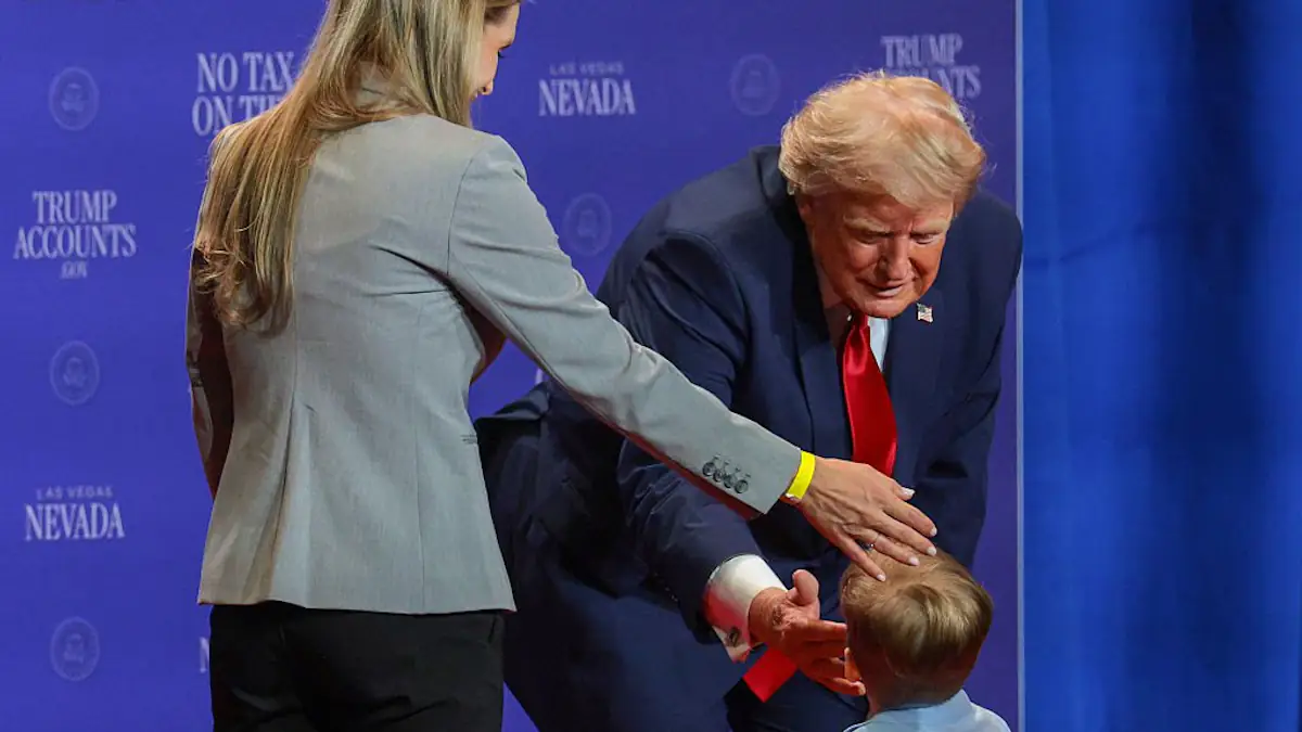 Trump Rescues Toddler From Falling Off Las Vegas Stage, Then Makes Brutal Joke