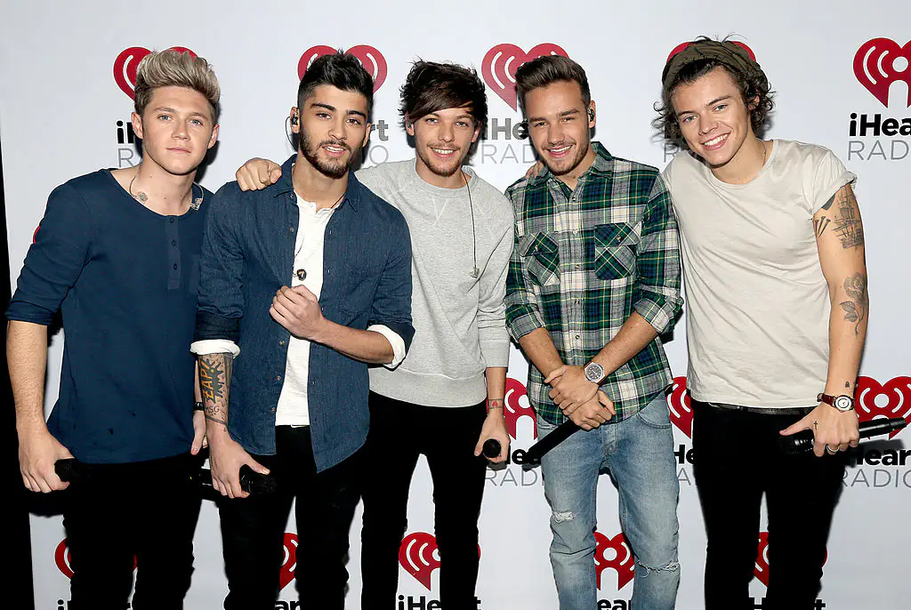 Payne (second right) found global fame as a member of One Direction. Credit: Christopher Polk/Getty Images for Clear Channel