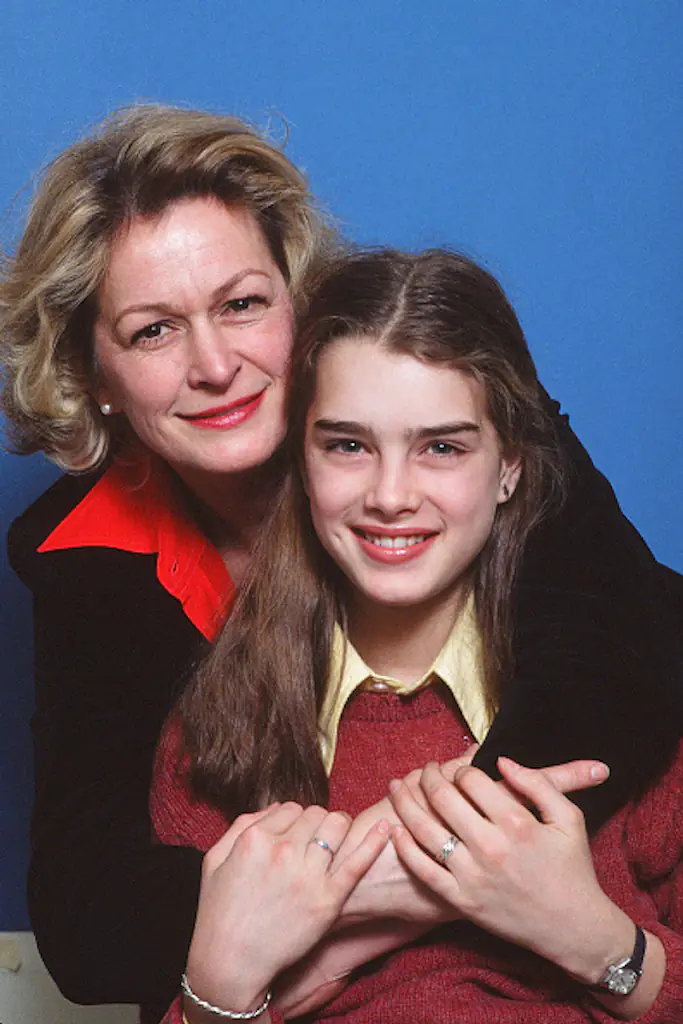 Brooke Shields and her mother (and manager) Teri Shields pictured in 1978. Credit: Robert R McElroy/Getty Images.