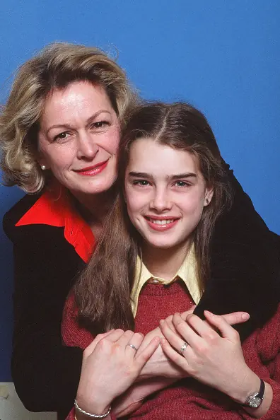 Brooke Shields and her mother (and manager) Teri Shields pictured in 1978. Credit: Robert R McElroy/Getty Images.