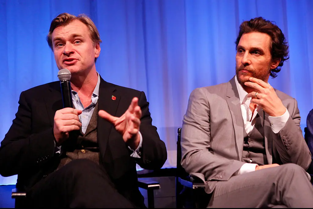 Christopher Nolan and Matthew McConaughey. Credit: Thos Robinson / Getty
