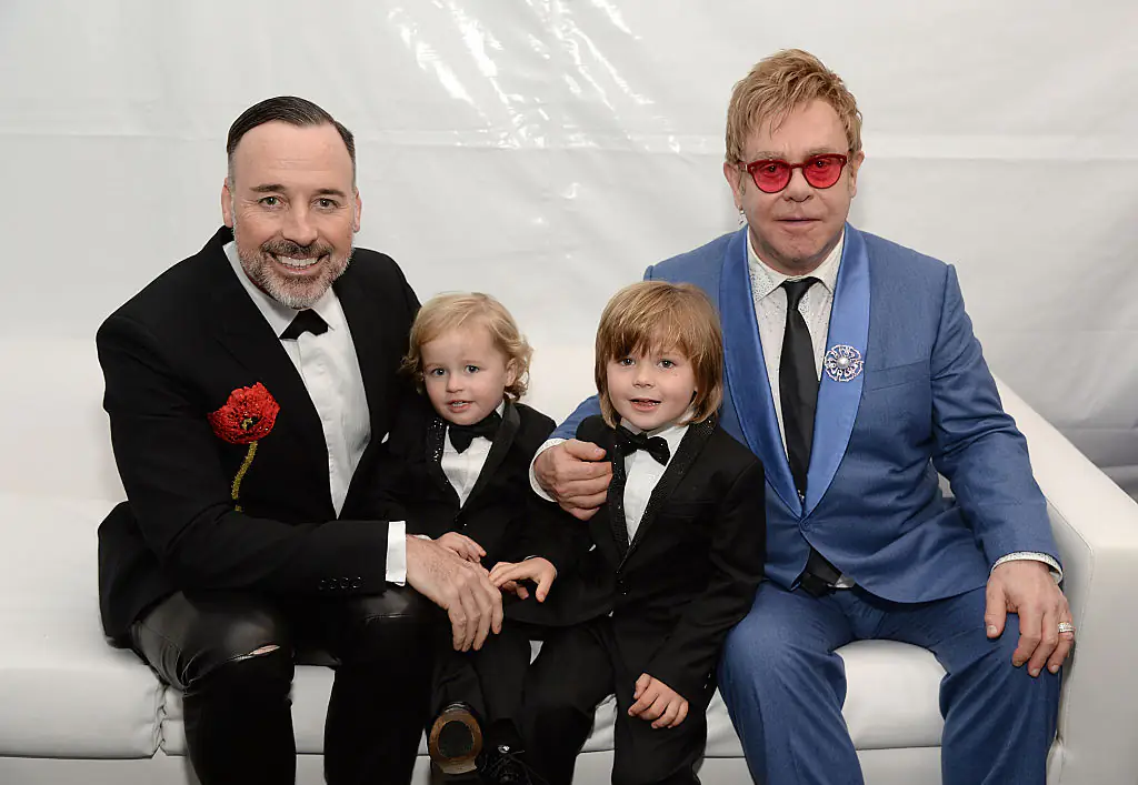 John and his husband, David Furnish, share two sons. Credit: Michael Kovac / Getty
