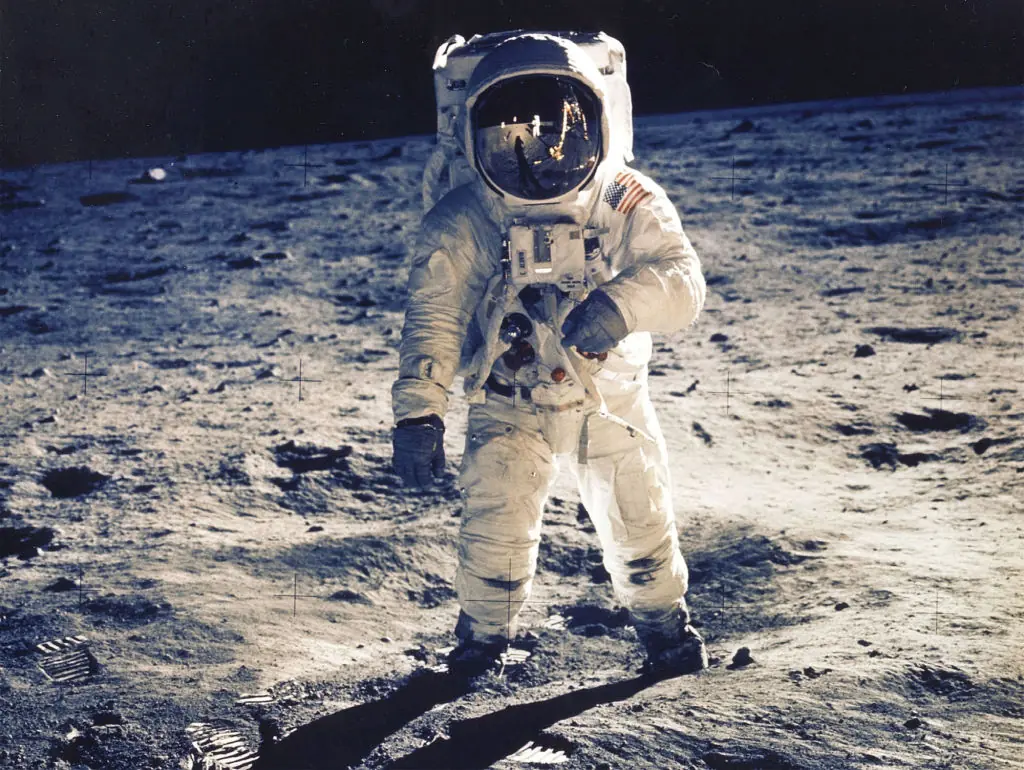 Buzz Aldrin's iconic photo on the moon. Credit: Nasa/Getty Images
