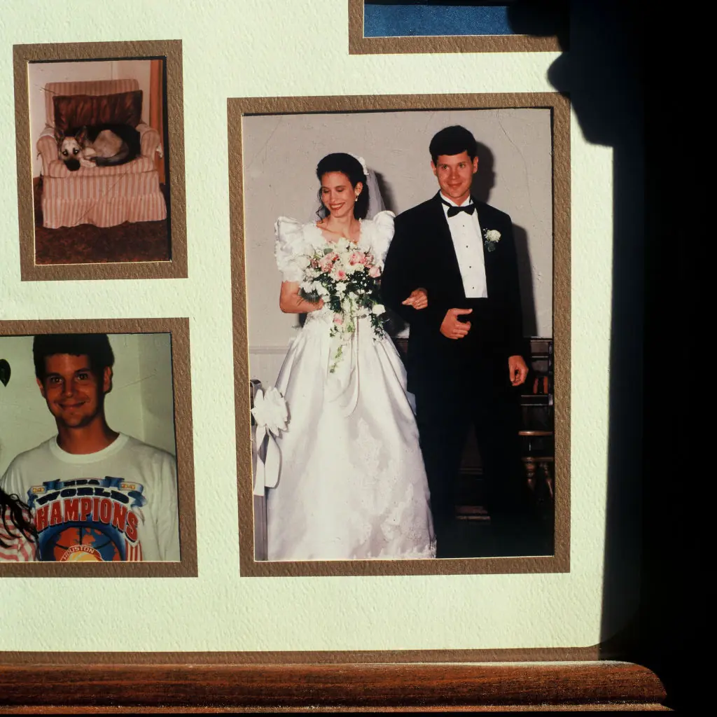 Rusty and Andrea Yates' wedding picture. Credit:	Pam Francis / Getty