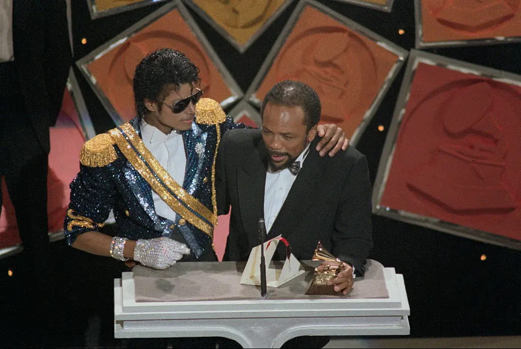 Jones and Michael Jackson in 1984. Credit: Bettmann / Getty