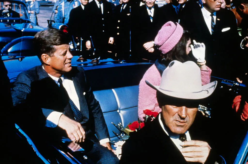 John F Kennedy and First Lady Jacqueline Kennedy before the assassination. Credit: Bettmann / Getty
