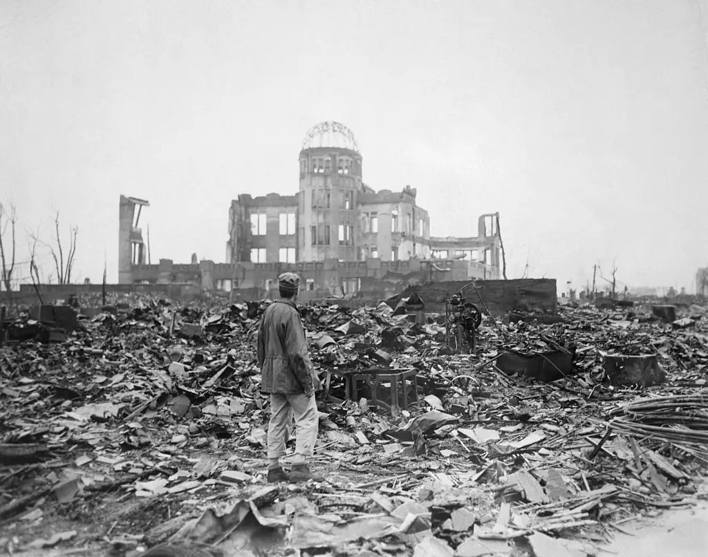 The destruction from the explosion of an atomic bomb in Hiroshima, Japan. Credit: Bettmann / Getty