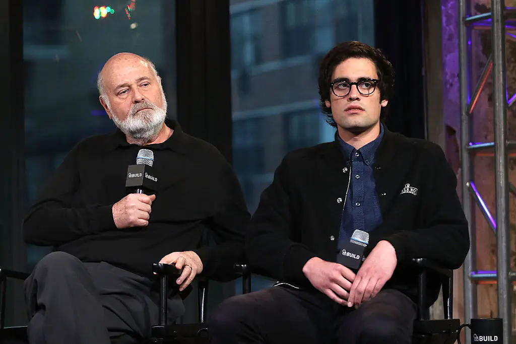 Rob Reiner and Nick Reiner at their AOL Build Speaker Series in 2016. Credit: Laura Cavanaugh/Getty Images.