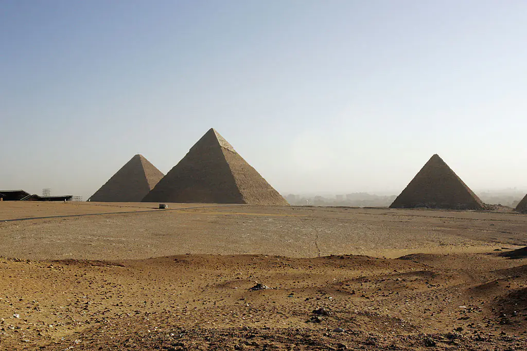 The pyramid of Giza was built by 100,100 men. Credit: Marco Di Lauro / Getty