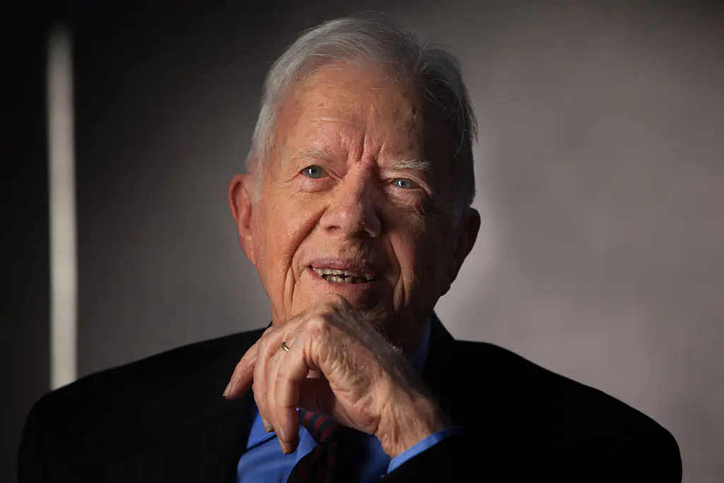 Carter is still engaged with his loved ones despite being physically frail. Credit: David Hume Kennerly/Getty