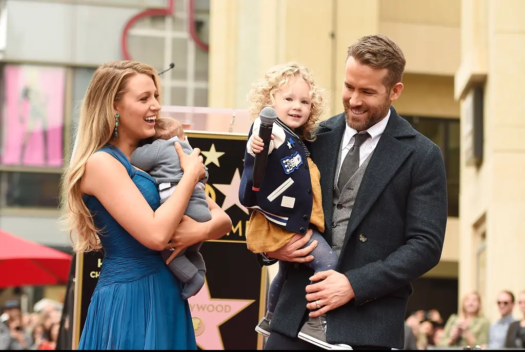 Lively and her husband with two of their children. Credit: Matt Winkelmeyer/Getty