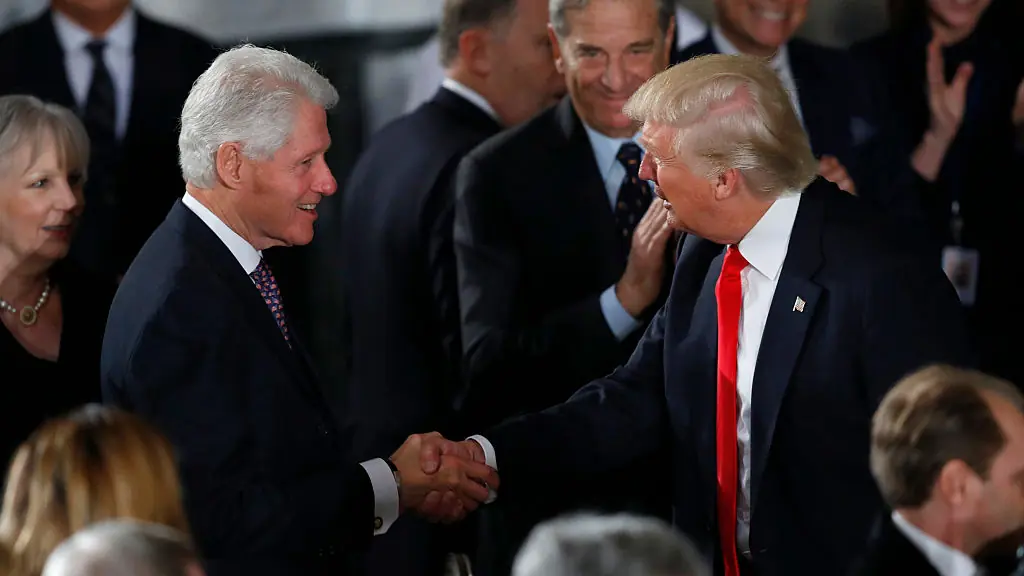 President Donald Trump and former President Bill Clinton