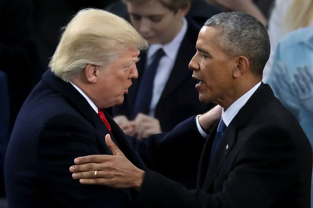 Barack Hussein Obama and Donald Trump. Credit: Getty/Chip Somodevilla