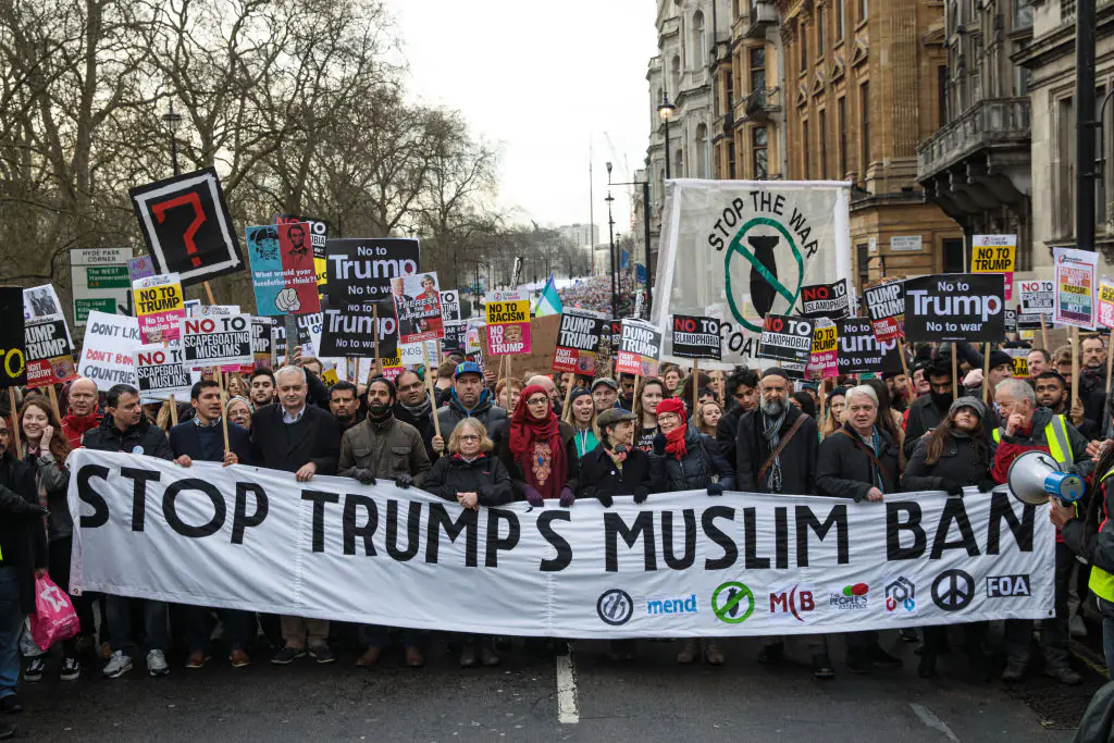 Many people protested after Trump introduced the 