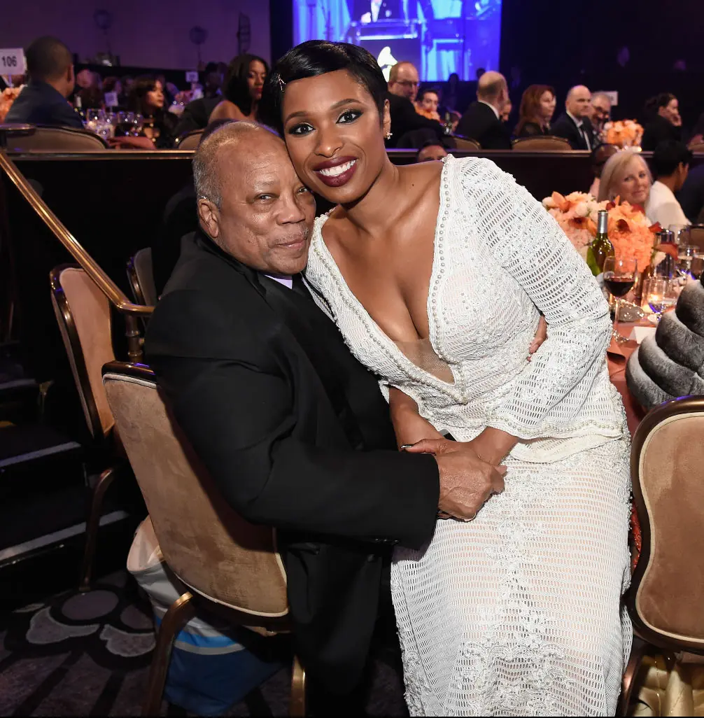 Jones and Jennifer Hudson. Credit: Kevin Mazur / Getty