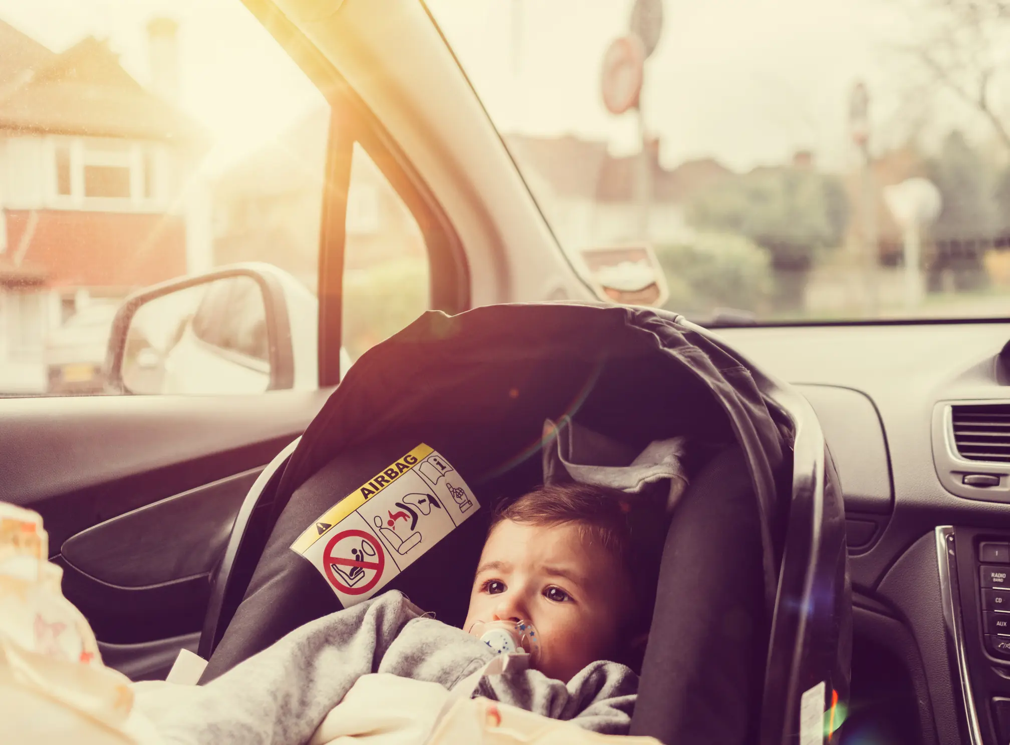 Many parents use them to warn other drivers that they may be driving more cautiously and to give them some space. Credit: martin-dm/Getty Images