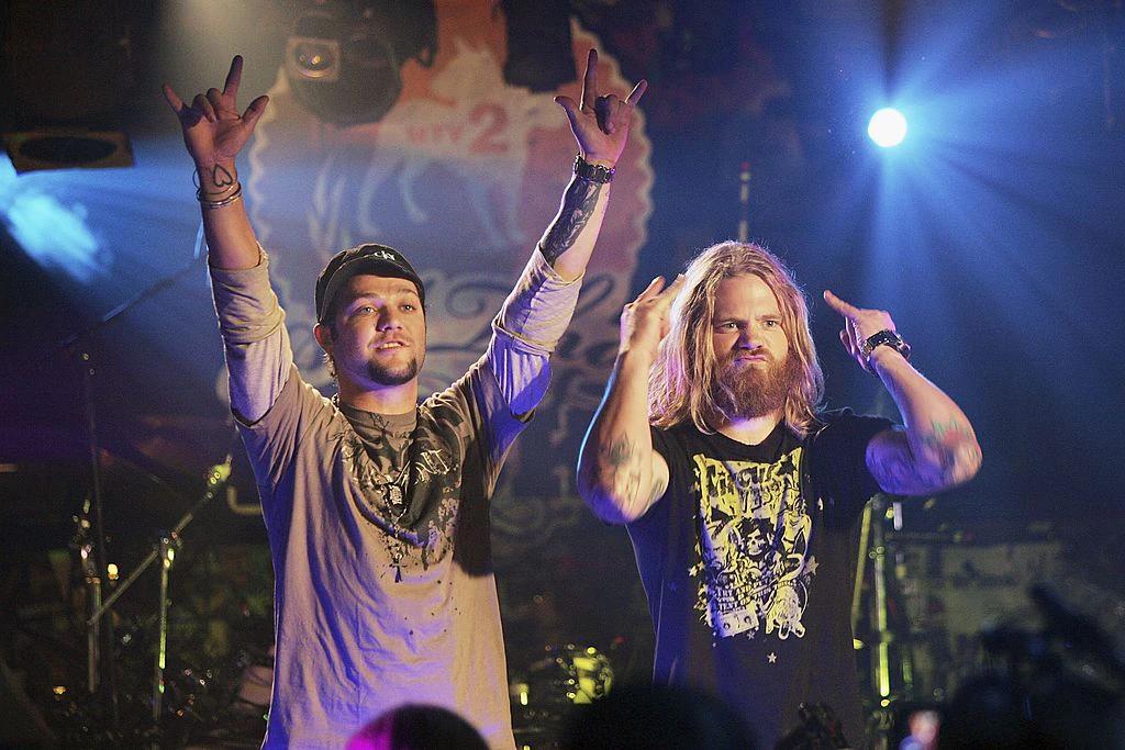 Bam Margera and Ryan Dunn  were best friends and key members of the Jackass and CKY crews. Credit: 	Scott Gries / Getty