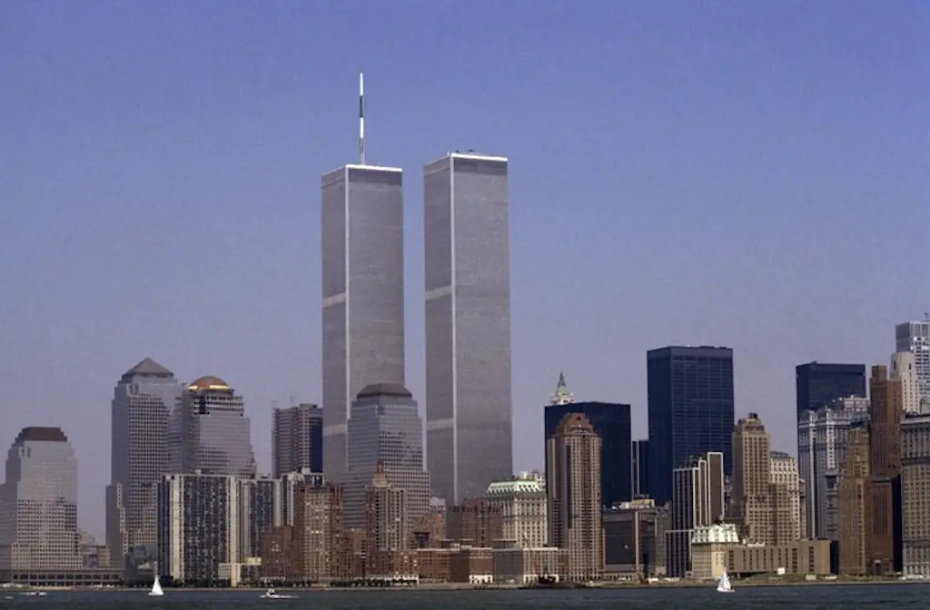 Two hijacked planes crashed into the Twin Towers of the World Trade Center in Lower Manhattan, New York City in September 2001. Credit: Sparwasser / Getty
