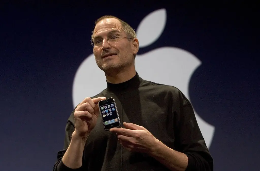 Steve Jobs unveiled the first iPhone in 2007. Credit: David Paul Morris/Getty