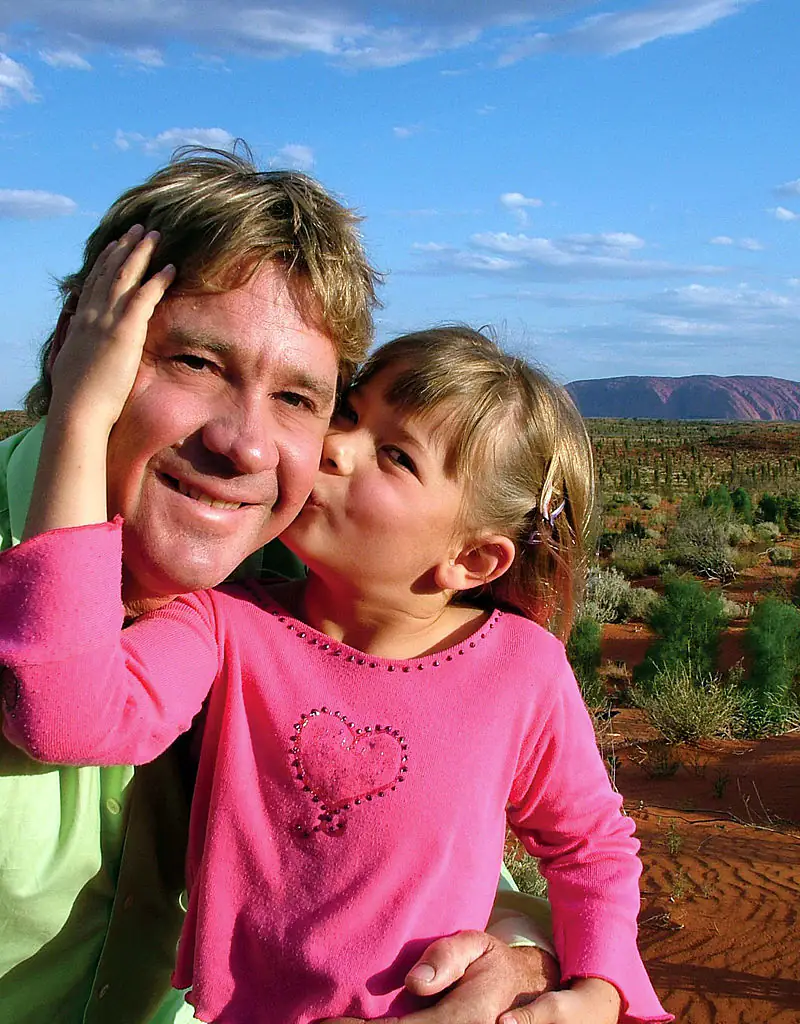 Steve Irwin, with Robert's sister Bindi. Credit: Handout / Getty