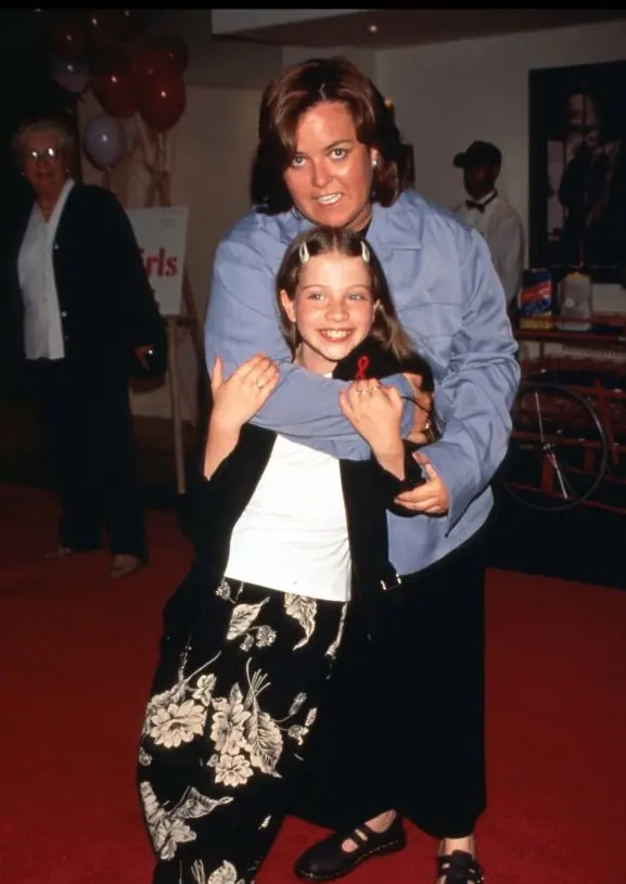 Rosie O''Donnell embraces Michelle Trachtenberg in 1996. Credit: Evan Agostini/Liaison/Getty
