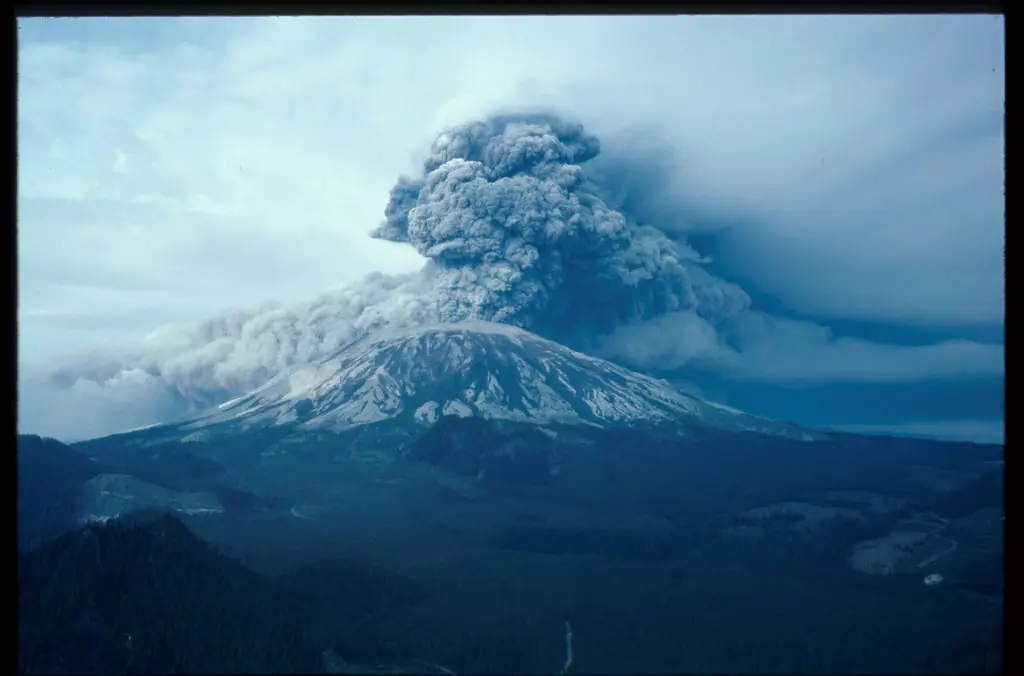 The eruption of Mount Saint Helens in 1980. Credit: John T. Barr/Getty
