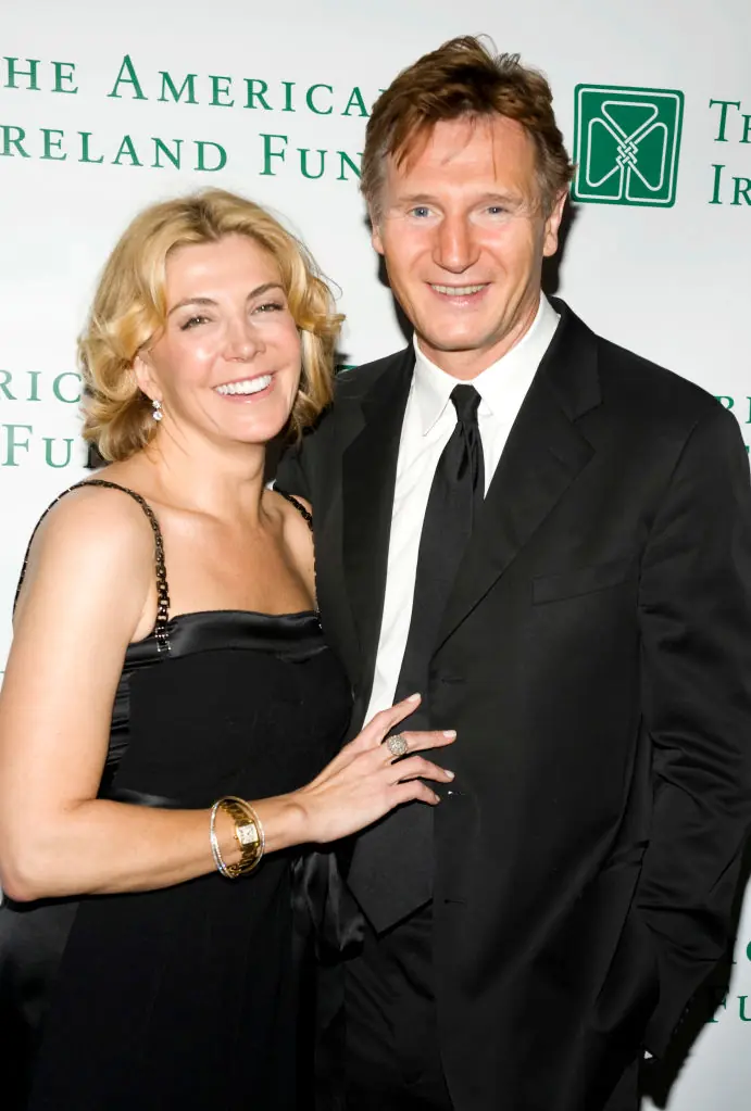 Liam Neeson and his late wife, Natasha Richardson, pictured in 2008. Credit: Shawn Ehlers / WireImage / Getty Images.