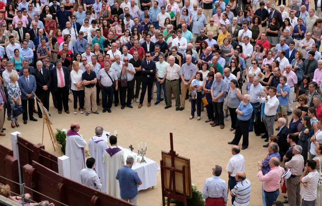 A funeral mass held for  Ivan Fandiño. Credit: Oscar Gonzalez/NurPhoto via Getty Images