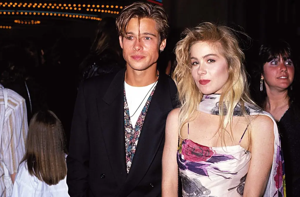 Brad Pitt and Christina Applegate at the 1989 MTV Video Music Awards. Credit: Jeff Kravitz / Getty