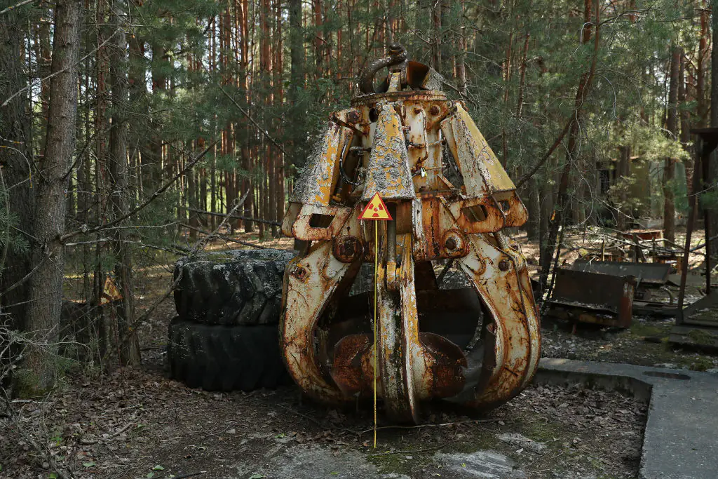 Harrowing truth behind photo of two women sitting on 'Chernobyl’s most radioactive object'