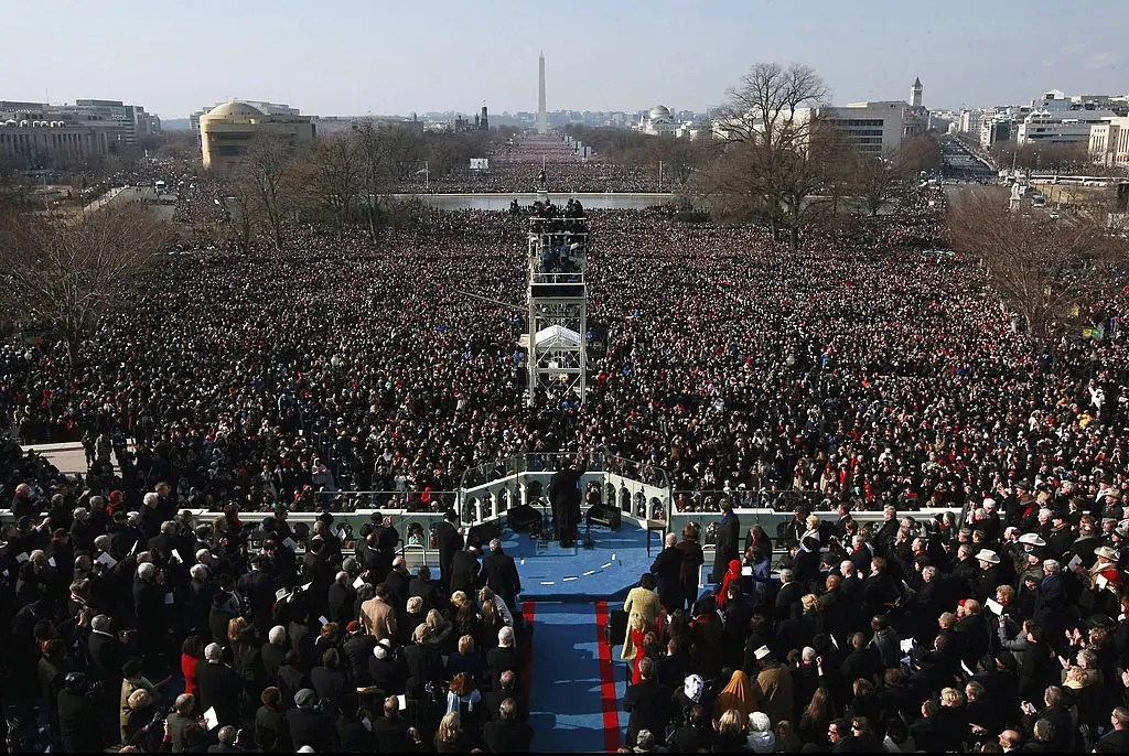 Obama's inauguration in 2009. Credit: Win McNamee / Getty 
