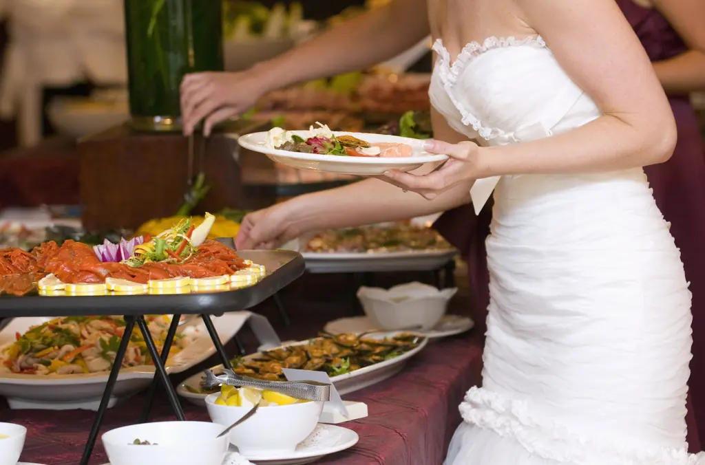 The bride had spent $15,000 on a carefully curated vegan menu, but some of her guests refused to try it. Credit: RK Studio/Dean Sanderson/Getty Images