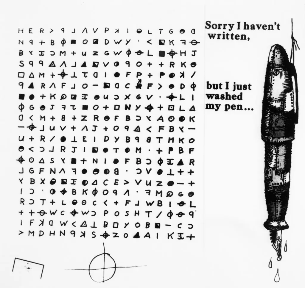 The Zodiac killer left many encrypted messages behind. Credit: Bettmann / Getty
