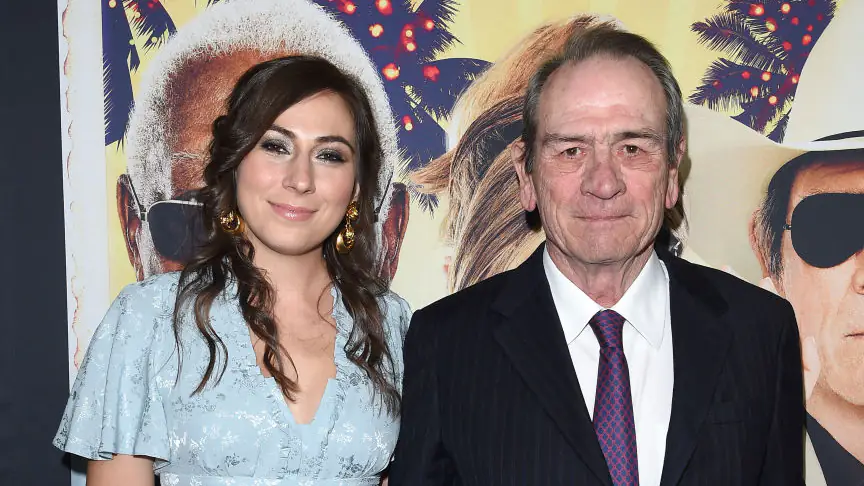 HOLLYWOOD, CA - DECEMBER 07: Actor Tommy Lee Jones and daughter Victoria Jones arrive at the premiere of 'Just Getting Started' at ArcLight Hollywood on December 7, 2017 in Hollywood, California. (Photo by Axelle/Bauer-Griffin/FilmMagic)