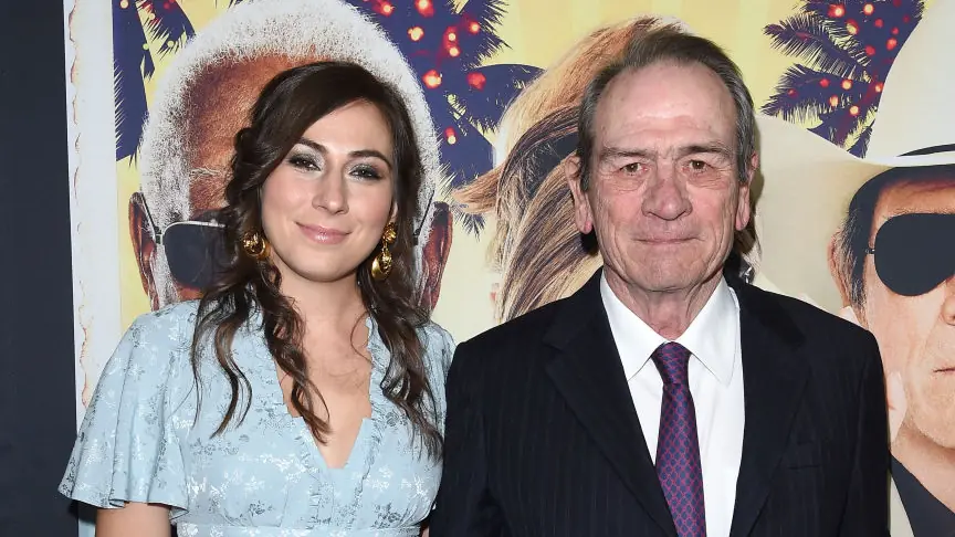 HOLLYWOOD, CA - DECEMBER 07: Actor Tommy Lee Jones and daughter Victoria Jones arrive at the premiere of 'Just Getting Started' at ArcLight Hollywood on December 7, 2017 in Hollywood, California. (Photo by Axelle/Bauer-Griffin/FilmMagic)