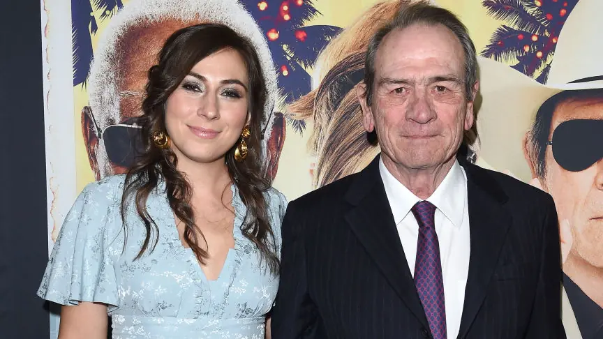HOLLYWOOD, CA - DECEMBER 07: Actor Tommy Lee Jones and daughter Victoria Jones arrive at the premiere of 'Just Getting Started' at ArcLight Hollywood on December 7, 2017 in Hollywood, California. (Photo by Axelle/Bauer-Griffin/FilmMagic)