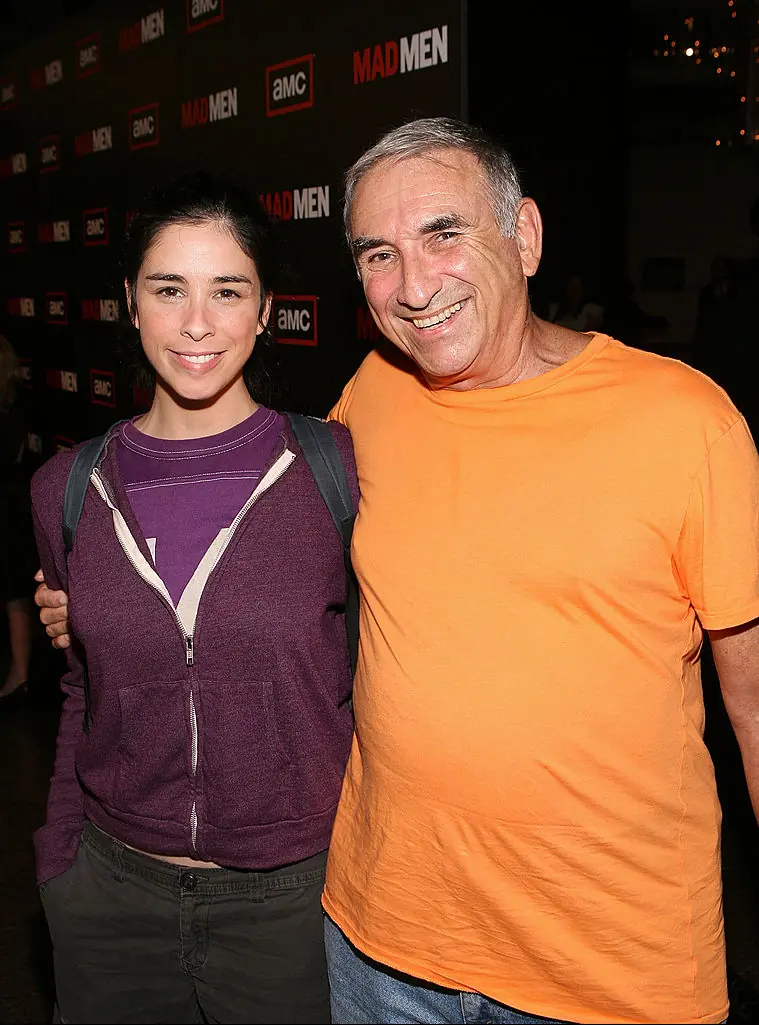 Silverman and her father in 2009. Credit: Jesse Grant / Getty