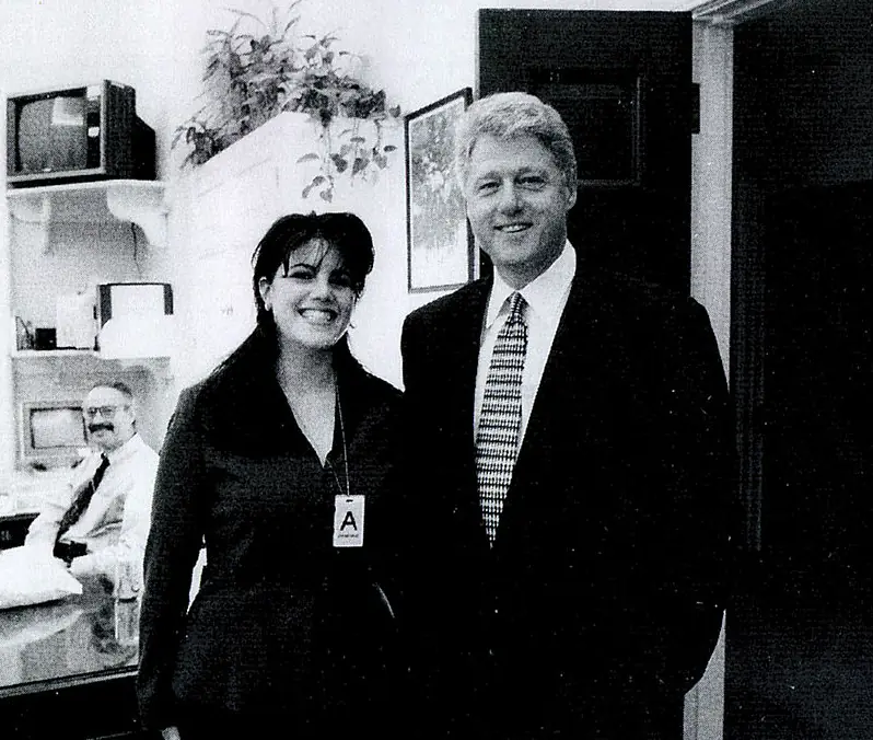 Lewinsky and President Clinton. Credit: Getty Images