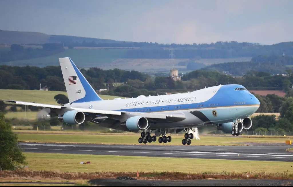 Air Force One is just one of the many job perks. Credit: Jeff J Mitchell / Getty