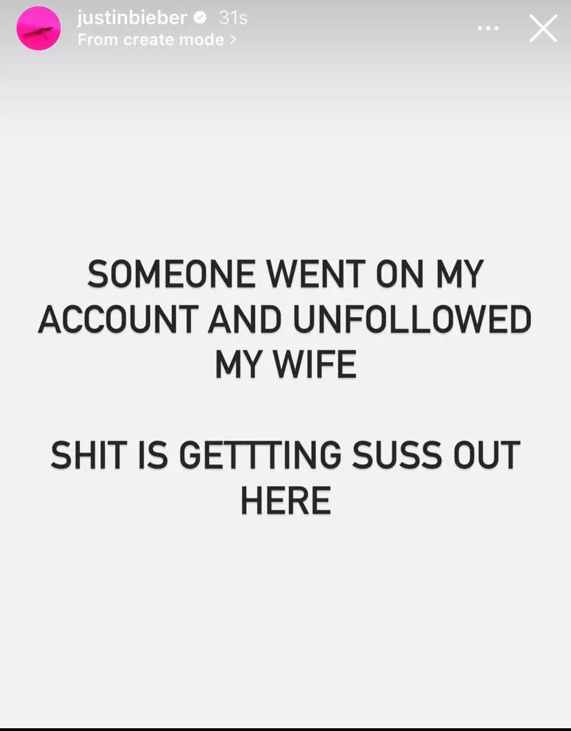 Credit: Justin Bieber / Instagram