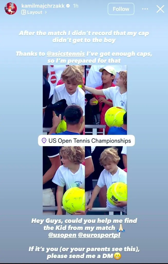 Kamil Majchrzak responded. Credit: kamilmajchrzakk / Instagram.