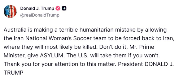 Credit: Truth Social