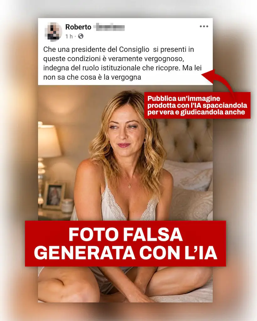 Giorgia Meloni shared the deepfake AI images on X. Credit: X