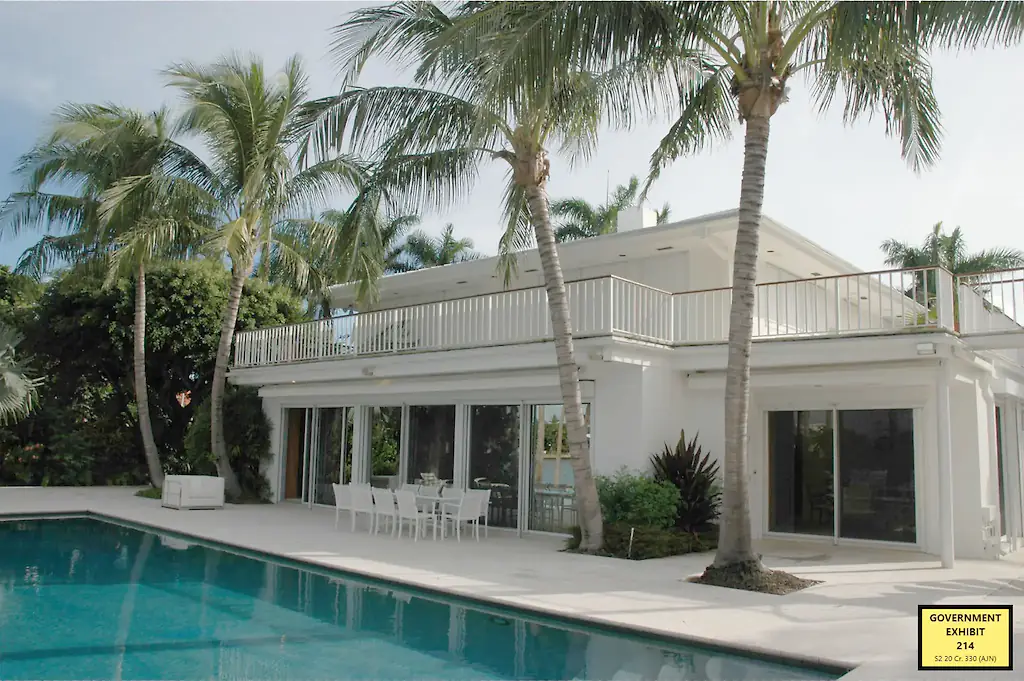 Epstein's Palm Beach residence, where he allegedly ordered items to be moved to storage lockers from. Credit: SDNY
