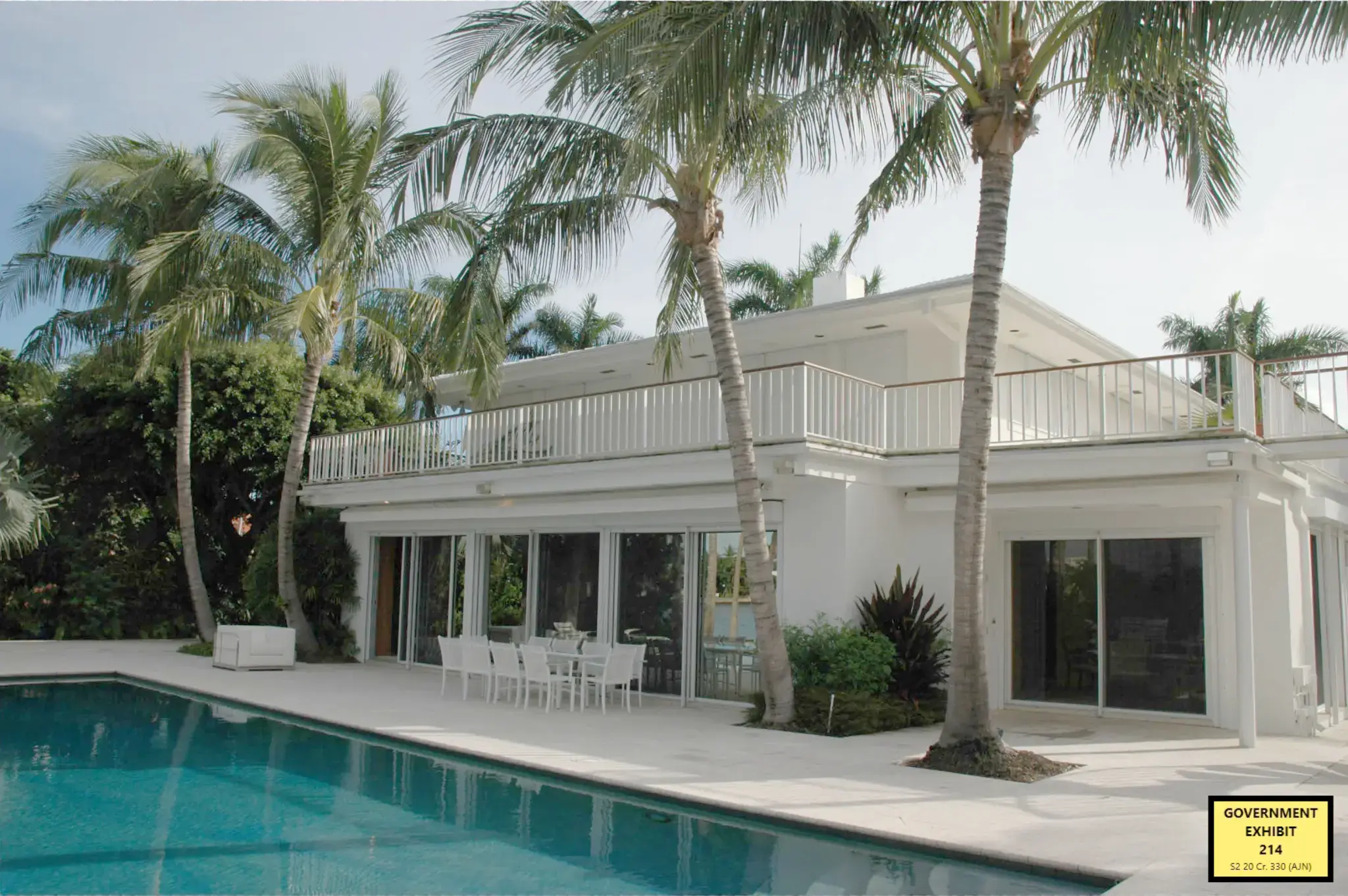 Epstein's Palm Beach residence, where he allegedly ordered items to be moved to storage lockers from. Credit: SDNY