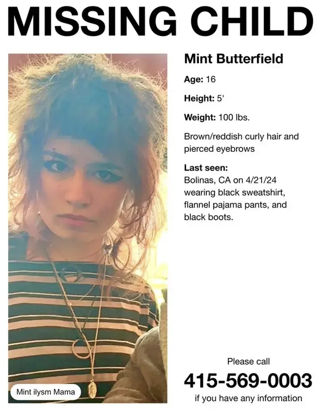 Missing child alert