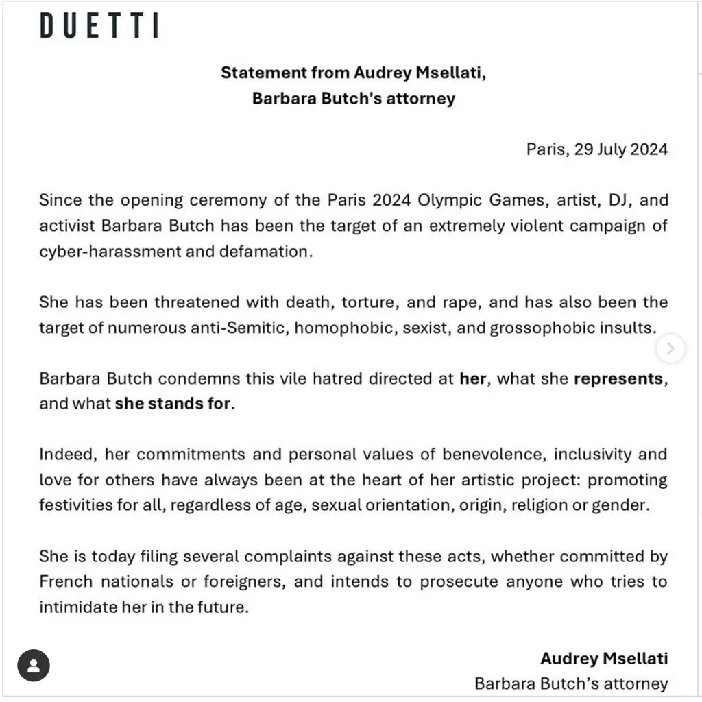 Credit: Instagram/Barbara Butch